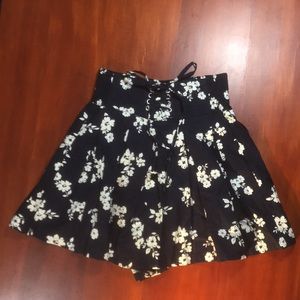 Pleated floral skirt